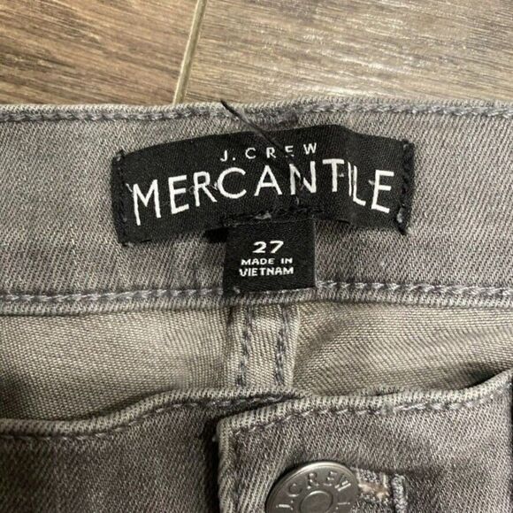 J Crew Jeans Womens 27 Gray Denim Mercantile Stretch High Rise Slim - Picture 7 of 8
